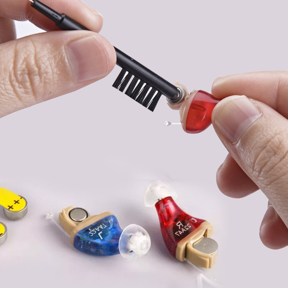 Premium CIC Hearing Aid Pair – Mini In-Ear Sound Amplifier with Portable Case