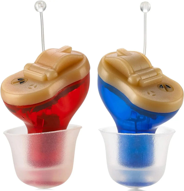 Premium CIC Hearing Aid Pair – Mini In-Ear Sound Amplifier with Portable Case