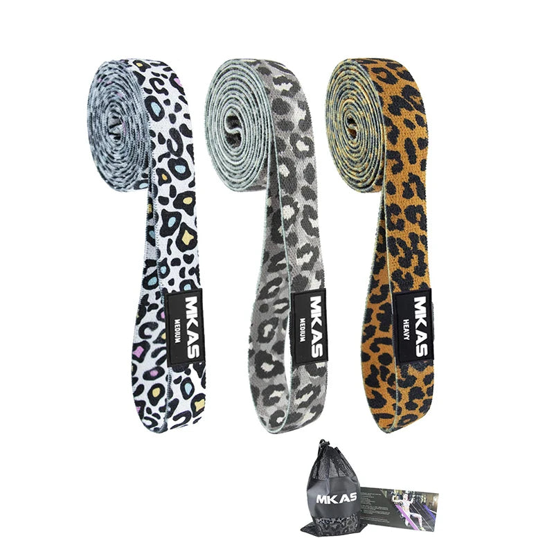 MKAS Fitness Long Resistance Bands – 3-Piece Fabric Workout Set for Pull-Ups, Glute Training & Full-Body Exercis