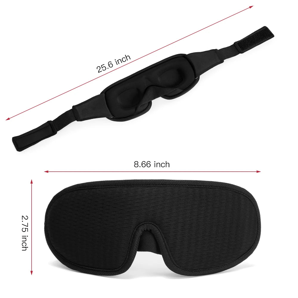 3D Padded Sleep Mask – Soft Eye Shade & Sleeping Aid