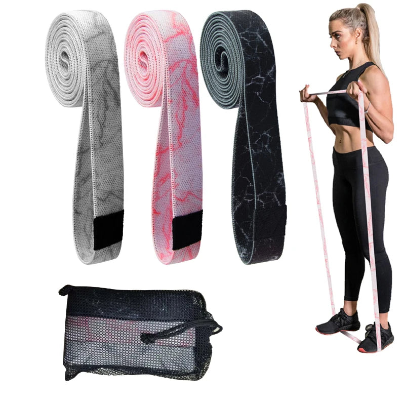 MKAS Fitness Long Resistance Bands – 3-Piece Fabric Workout Set for Pull-Ups, Glute Training & Full-Body Exercis