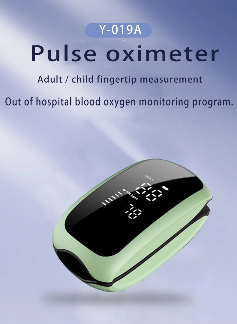 Recharge Finger Pulse Oximeter SpO2 Blood Oxygen Saturation Monitor with Rate Measurements Meter Medical Digital LED Heart Rate