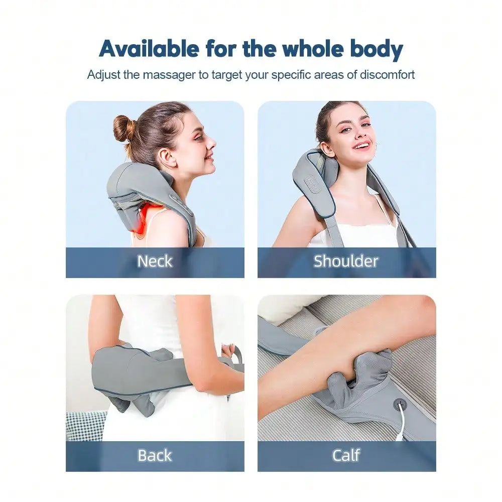 3D Kneading Electric Neck Massager – Deep Tissue Pillow for Neck, Back & Legs