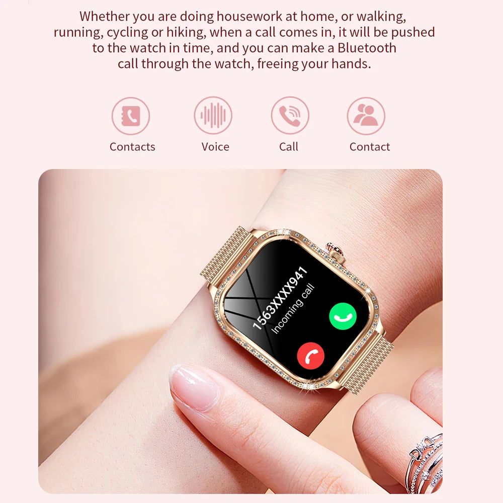 Women’s Smartwatch – Heart Rate, Blood Pressure, Music & BT Calling