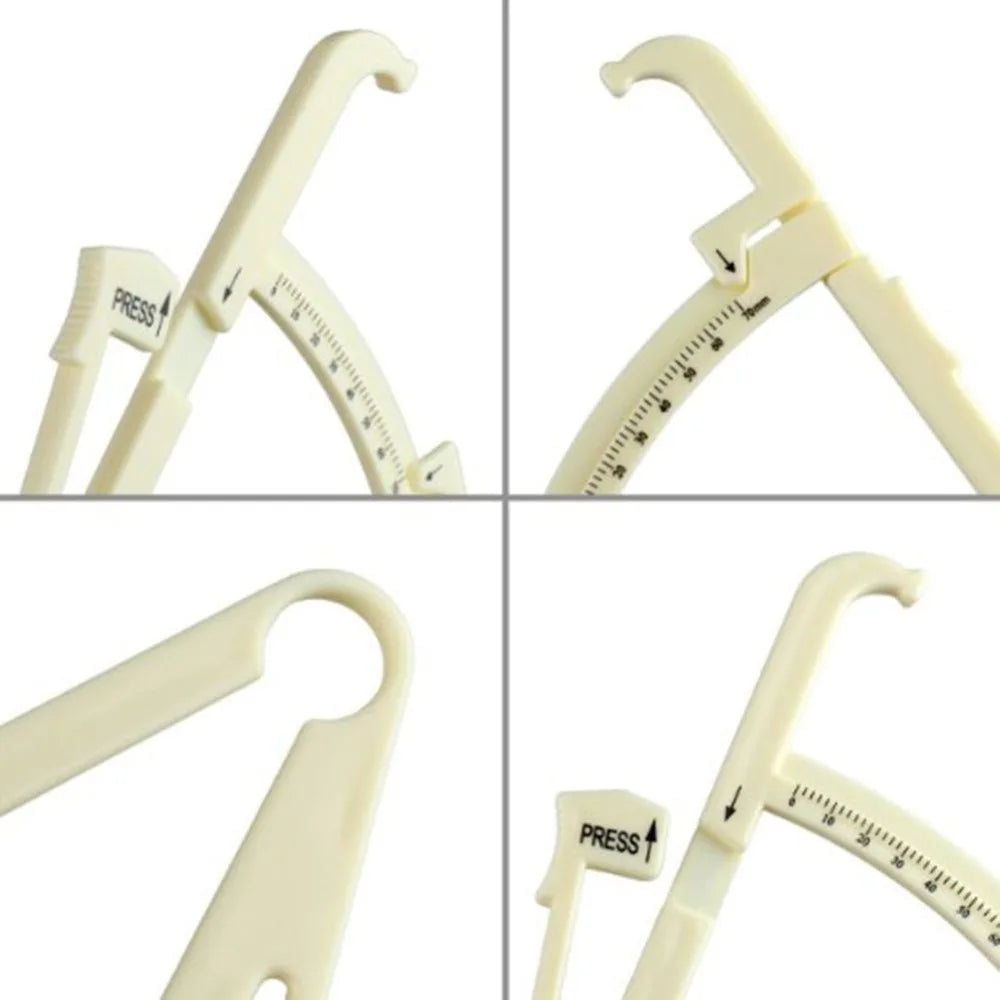 Body Fat Caliper Tester – Skinfold Measurement Tool with Chart (1/3/5 Pcs)