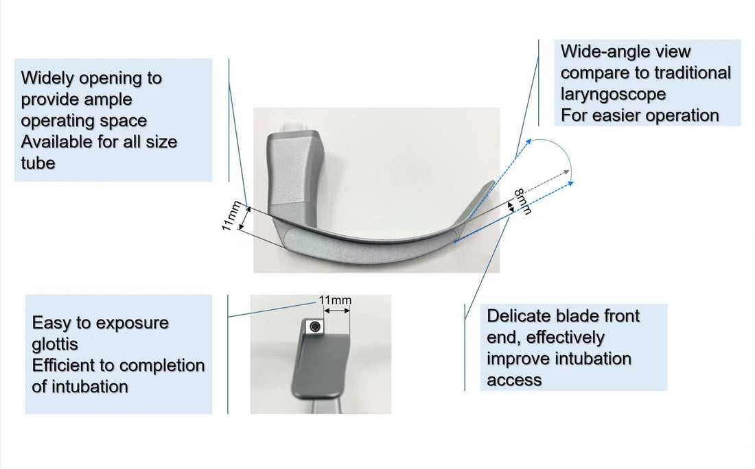 3.5" Video Laryngoscope – Digital Color Scope with Reusable Sterilizable Blades