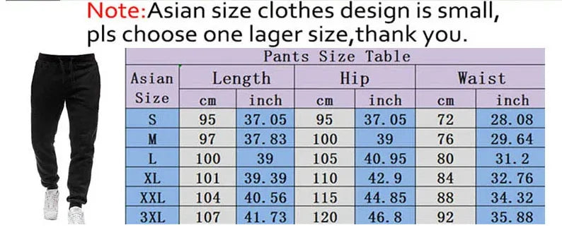 Men's Printed Joggers Casual Sports Pants S-3XL