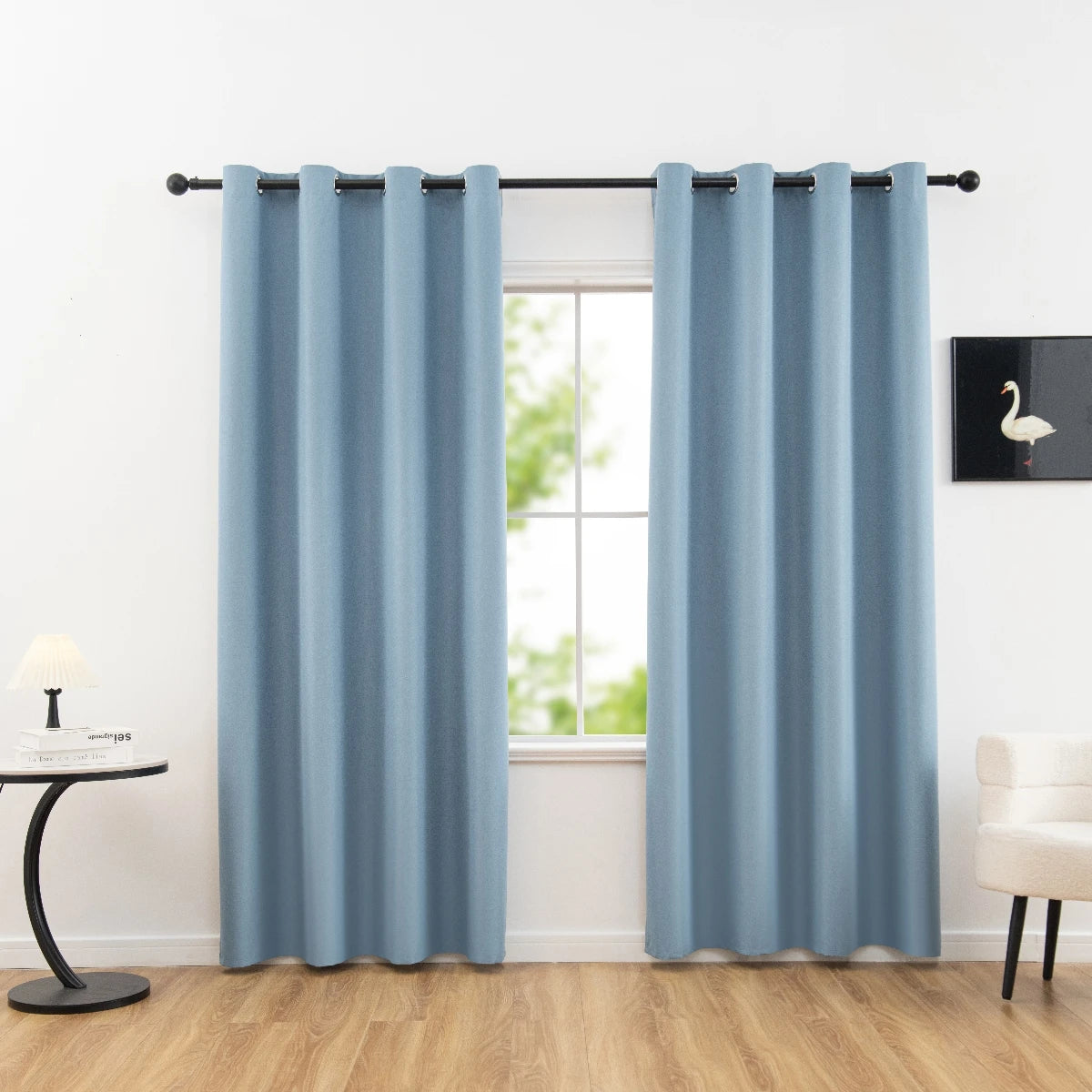 Solid Blackout Curtain with Grommets – Bedroom Privacy Drapes