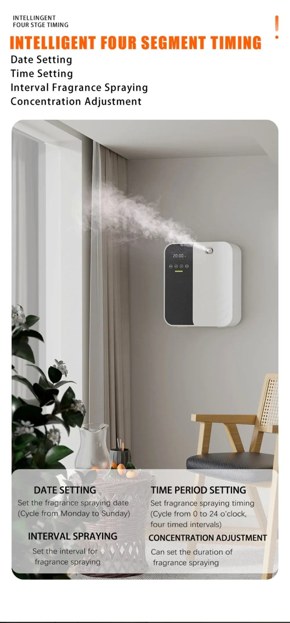 500ml Electric Aroma Diffuser – Waterless Scent Machine, Essential Oil Air Freshener for Home & Office (Covers up to 1000m³)
