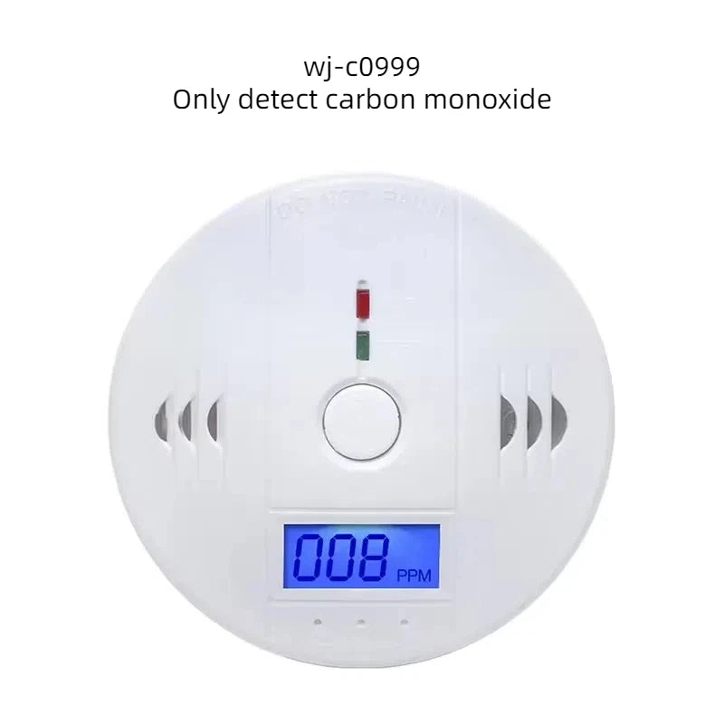 Independent CO Alarm Sensor – Carbon Monoxide Detector with LCD Display & 85dB High-Sensitivity Warning for Home & Hotel