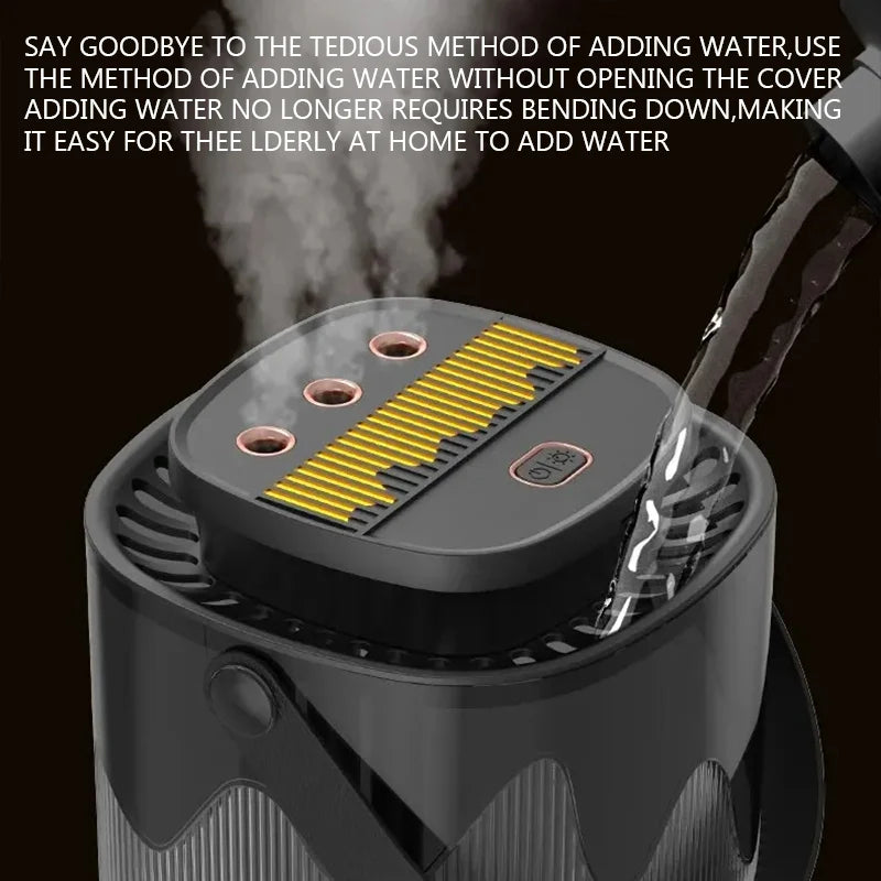 3L Cool Mist Air Humidifier – USB Aroma Diffuser for Home & Office