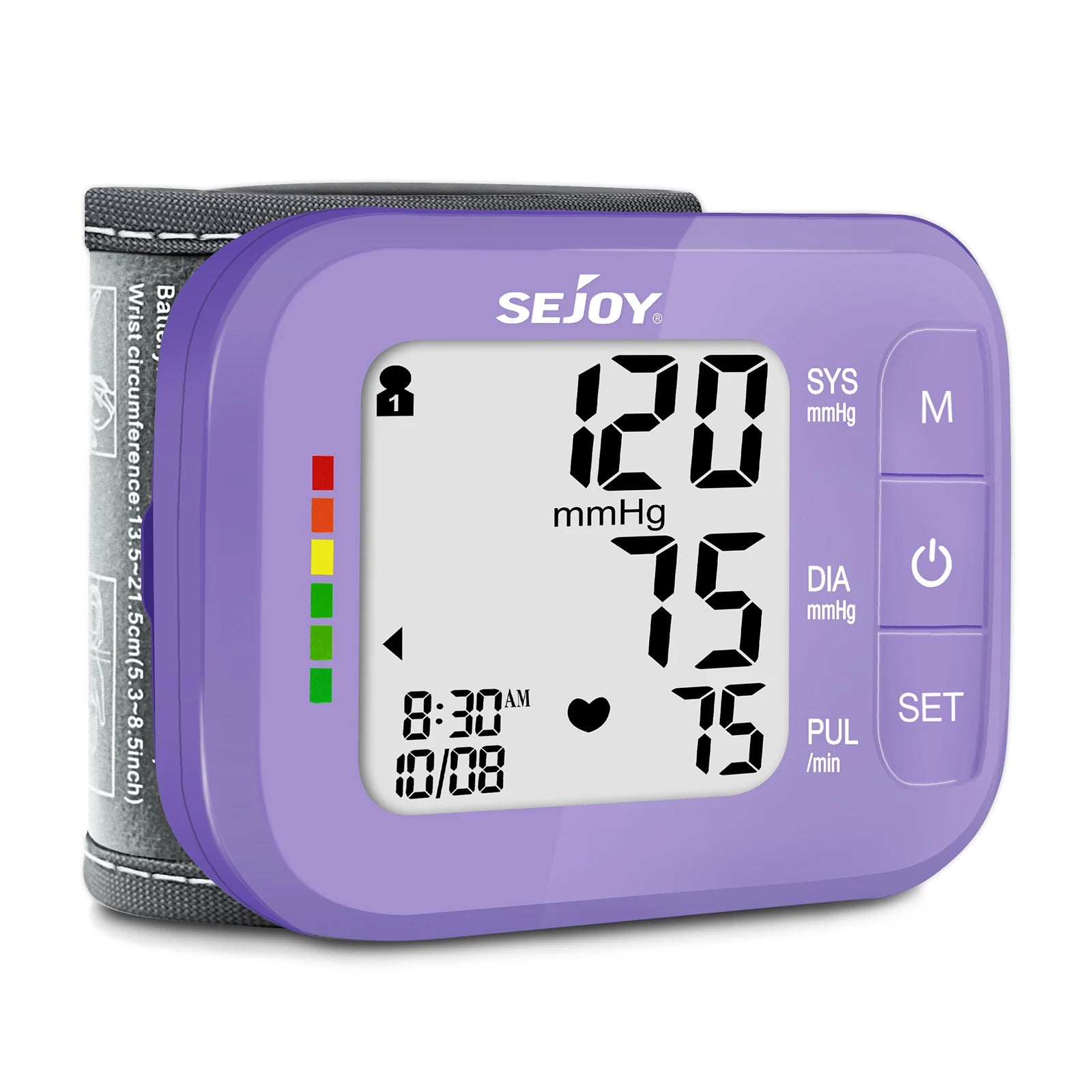 SEJOY Wrist Blood Pressure Monitor – Automatic Cuff with Heartbeat Detection
