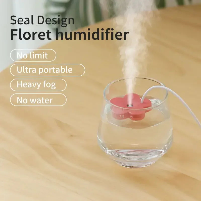 Mini Flower USB Humidifier – Portable Desktop Diffuser