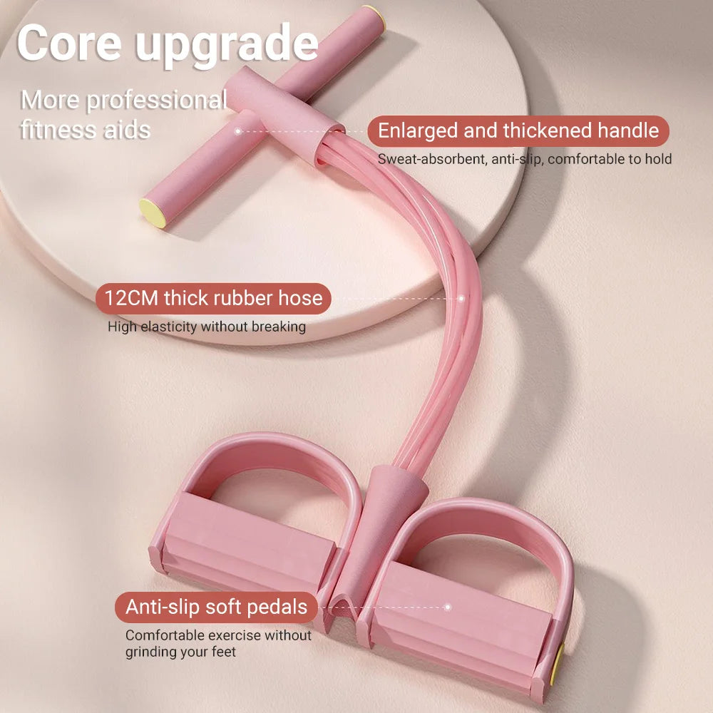 6 6-Tube Resistance Band with Pedals – Multifunction Yoga & Fitness Puller