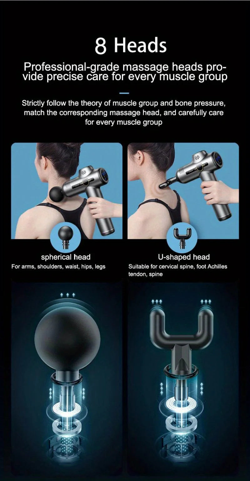 Portable Fascia Massage Gun – Deep Muscle Relaxation & Fitness