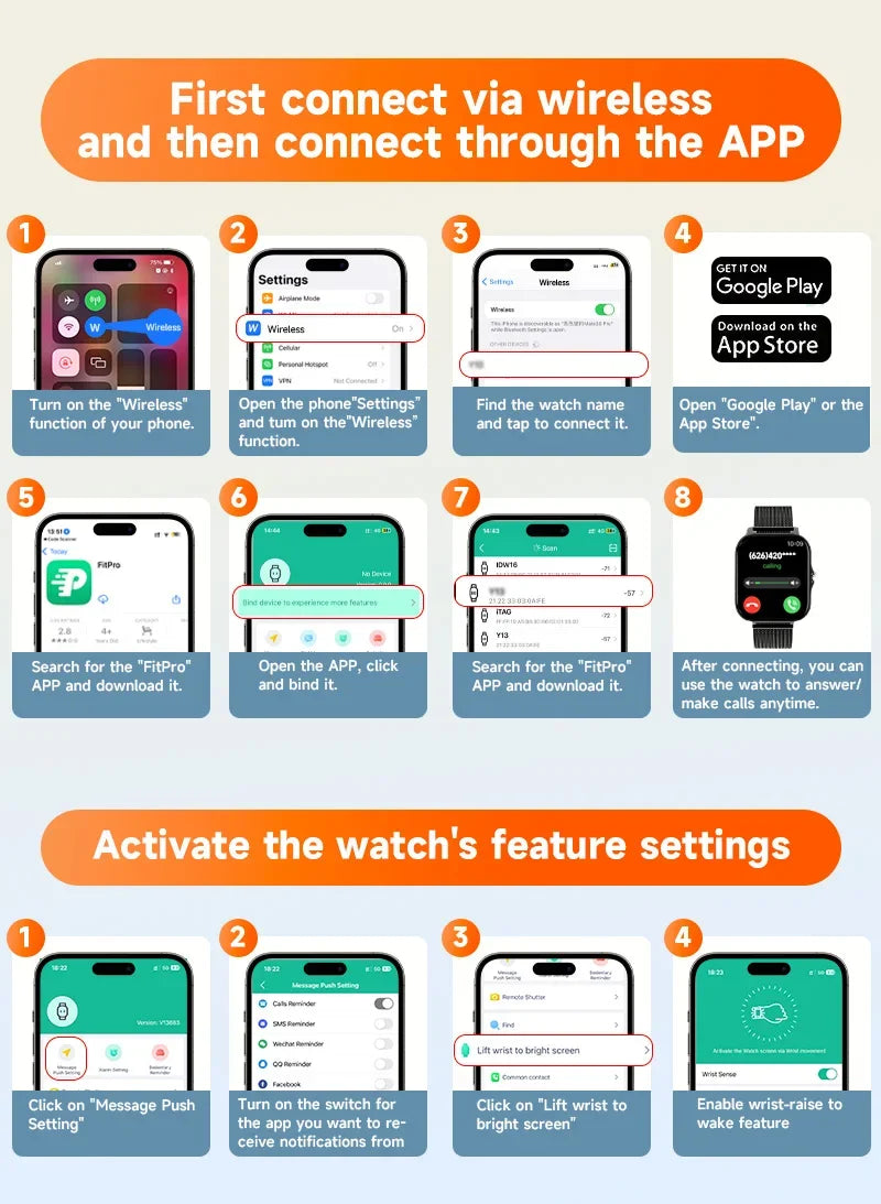 Smartwatch with Bluetooth Call, Health Monitoring, 1.44" Color Screen