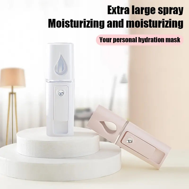 Mini Nano Mist Sprayer – USB Rechargeable Facial Humidifier & Steamer