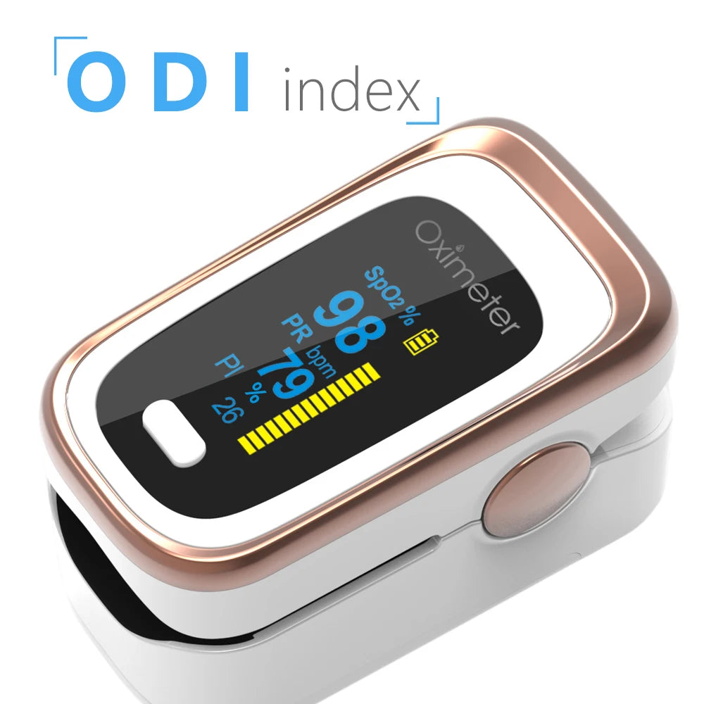 OLED Finger Pulse Oximeter – Portable SpO2 & PR Sleep Monitor with Case