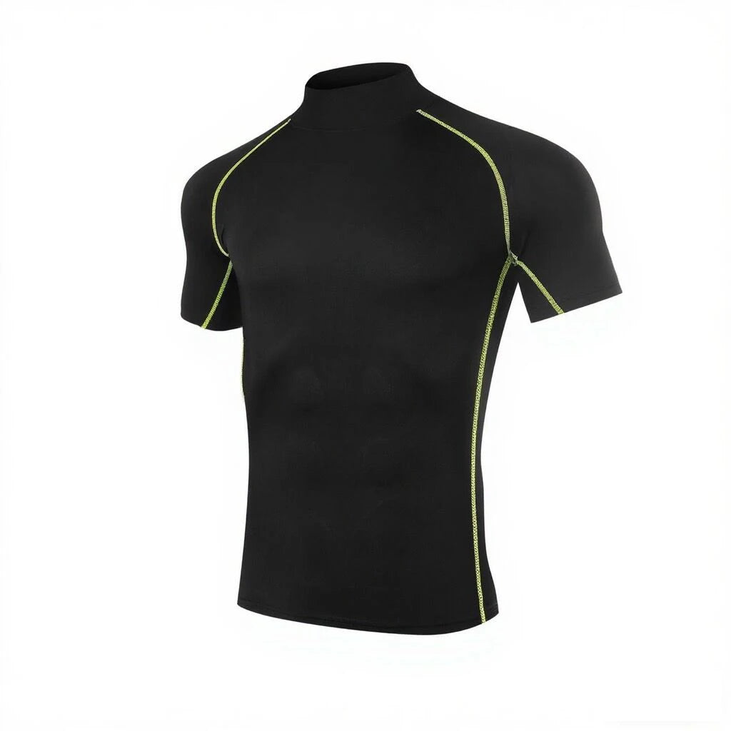 Men’s Compression T-Shirt – Bodybuilding Sportswear, Quick-Dry Short Sleeve Gym Running Workout Top