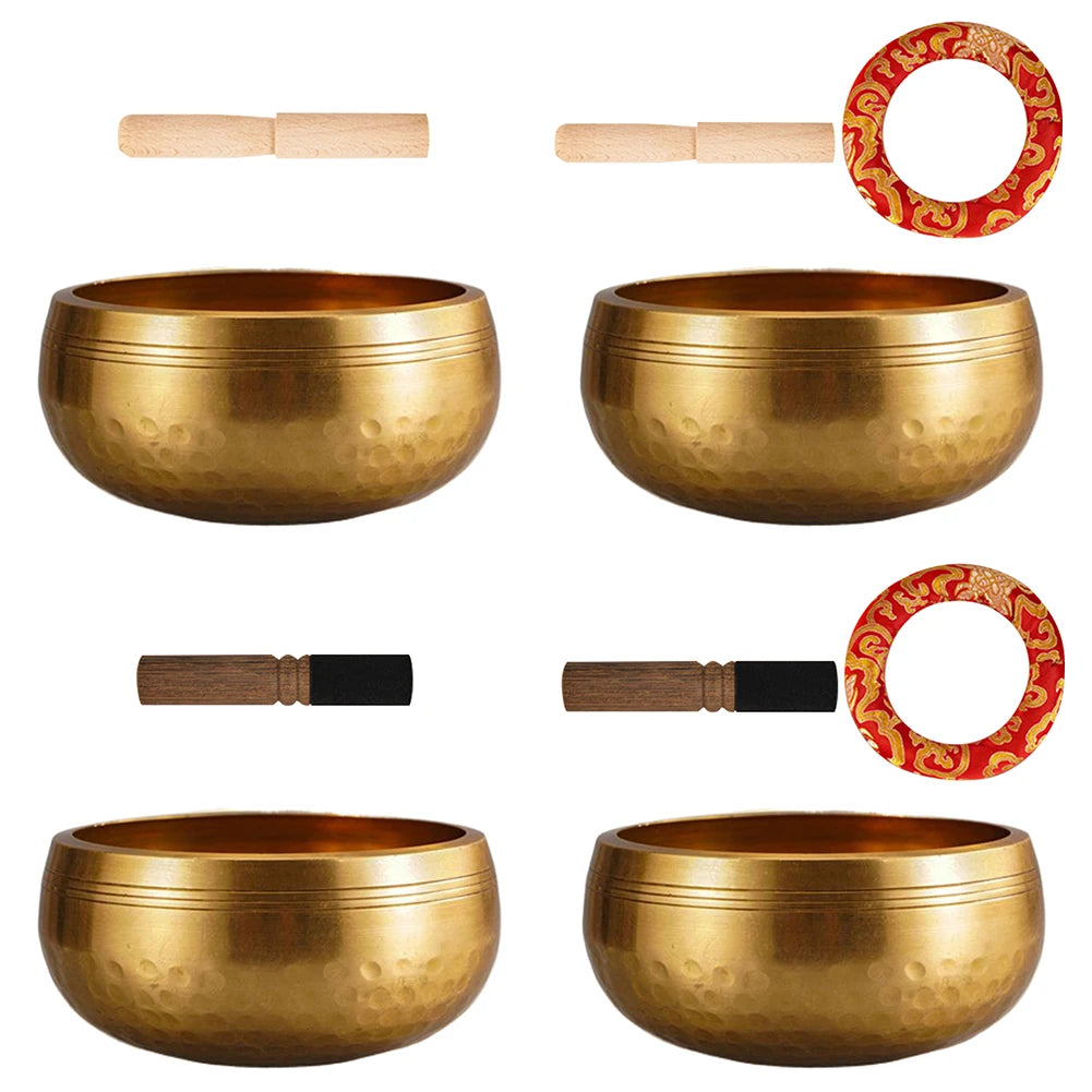 Tibetan Singing Bowl Set for Meditation, Yoga & Sound Healing Therapy
