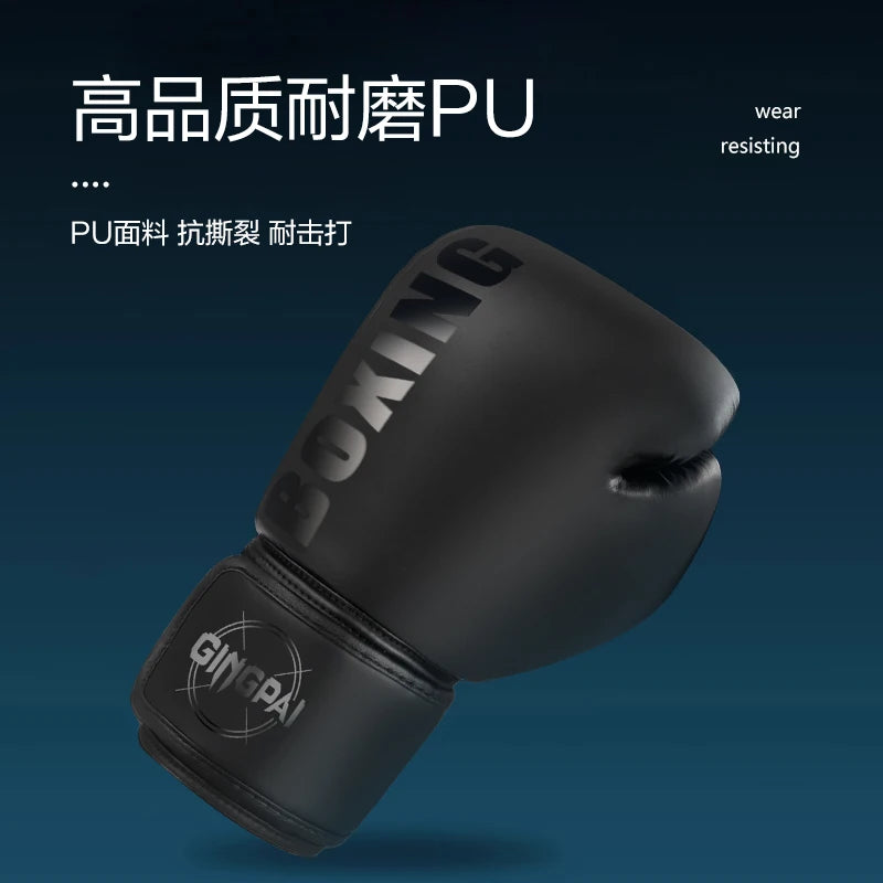 High-Quality PU Leather Boxing Gloves – 6/8/10/12oz Muay Thai, MMA, Free Fight & Sandbag Training Gloves for Men and Women