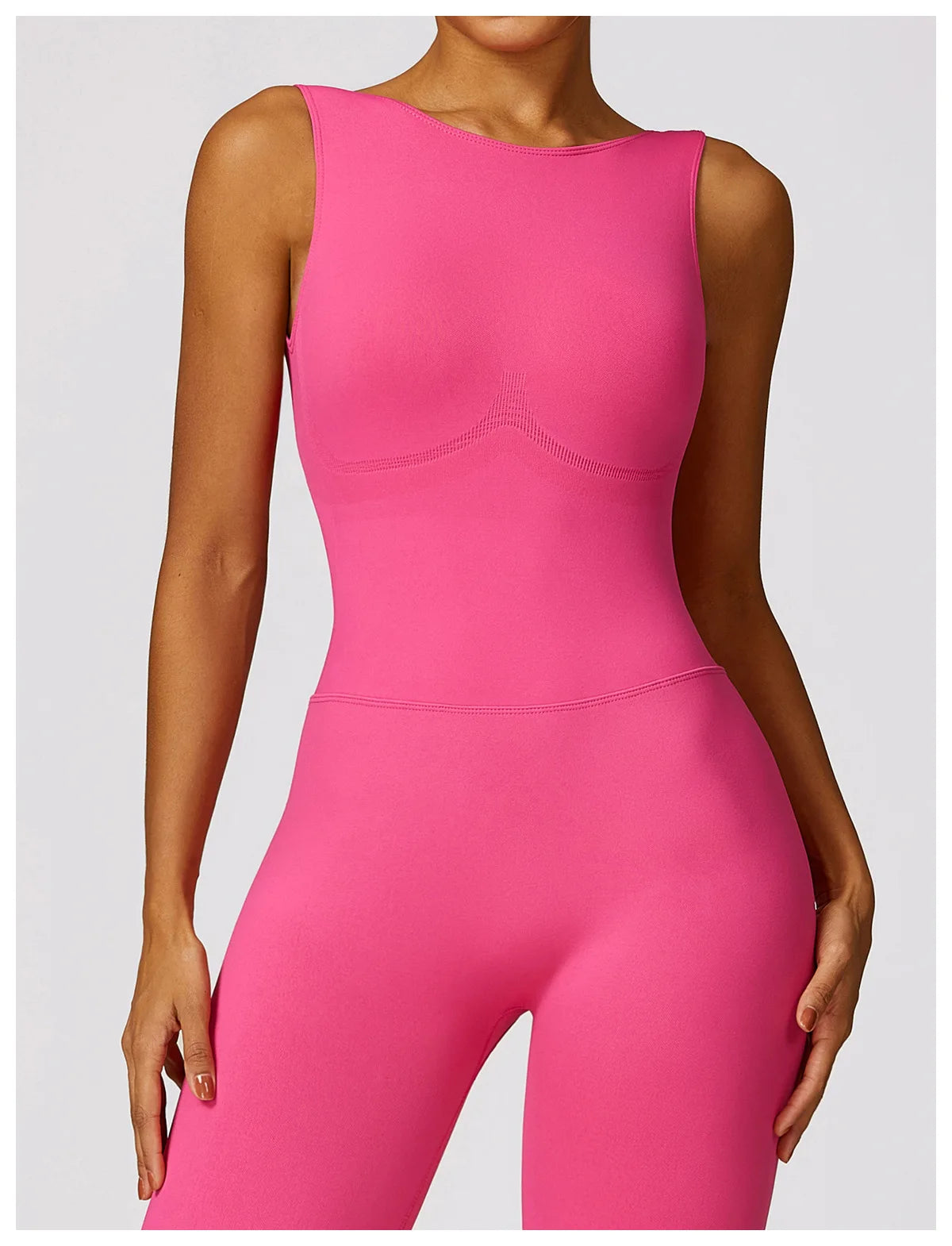 Women’s One-Piece Sporty Jumpsuit – Backless Yoga Suit with Leggings, Gym & Pilates Sportswear