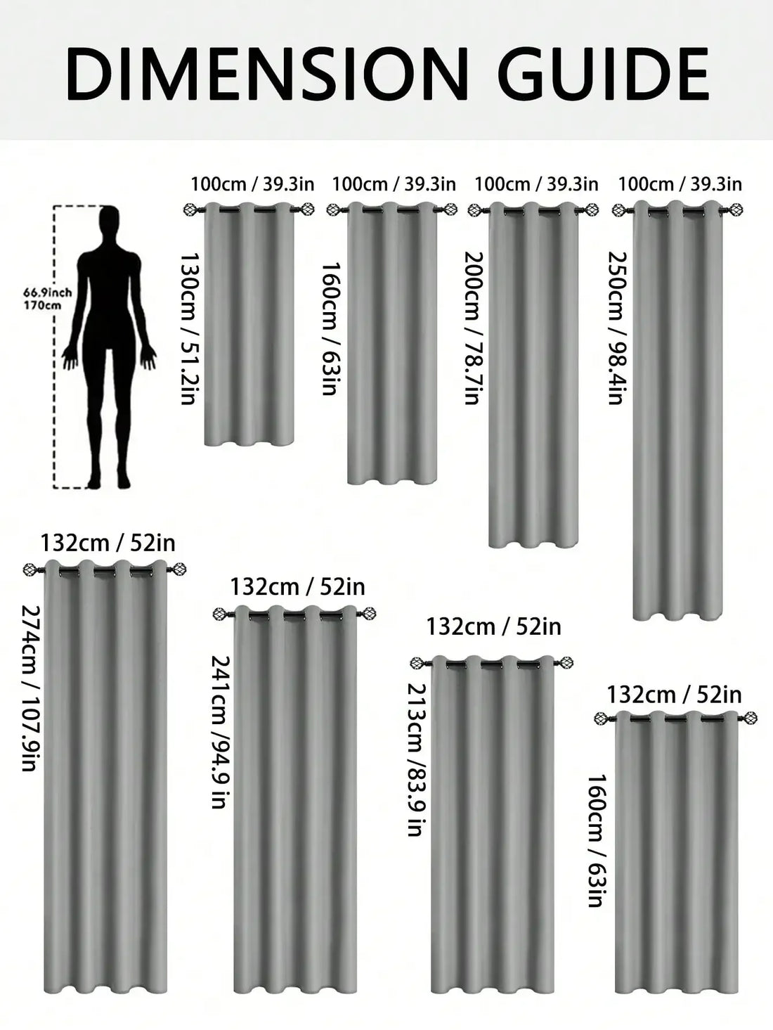 Solid Blackout Curtain with Grommets – Bedroom Privacy Drapes
