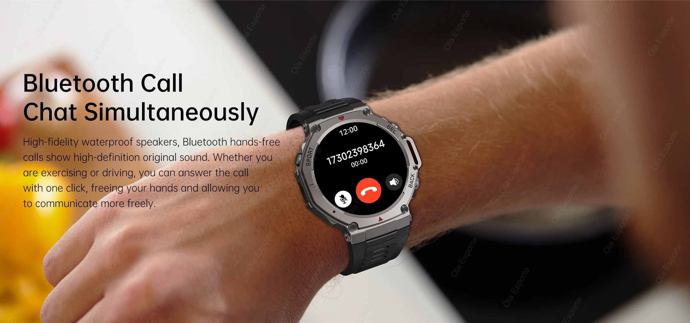 T-Rex 3 GPS Smartwatch – 10ATM Waterproof Military Sports Fitness Watch