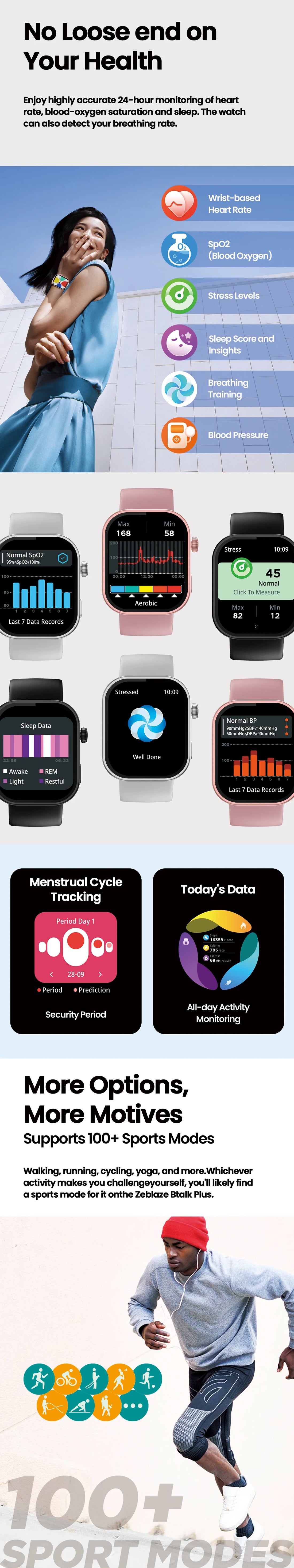 Zeblaze Btalk Plus Smartwatch – 2.03" HD Voice Calling & Fitness Tracker