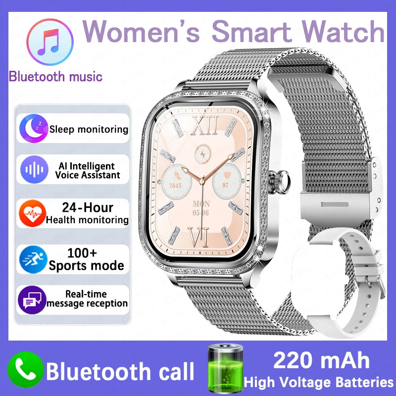 Women’s Smartwatch – Heart Rate, Blood Pressure, Music & BT Calling