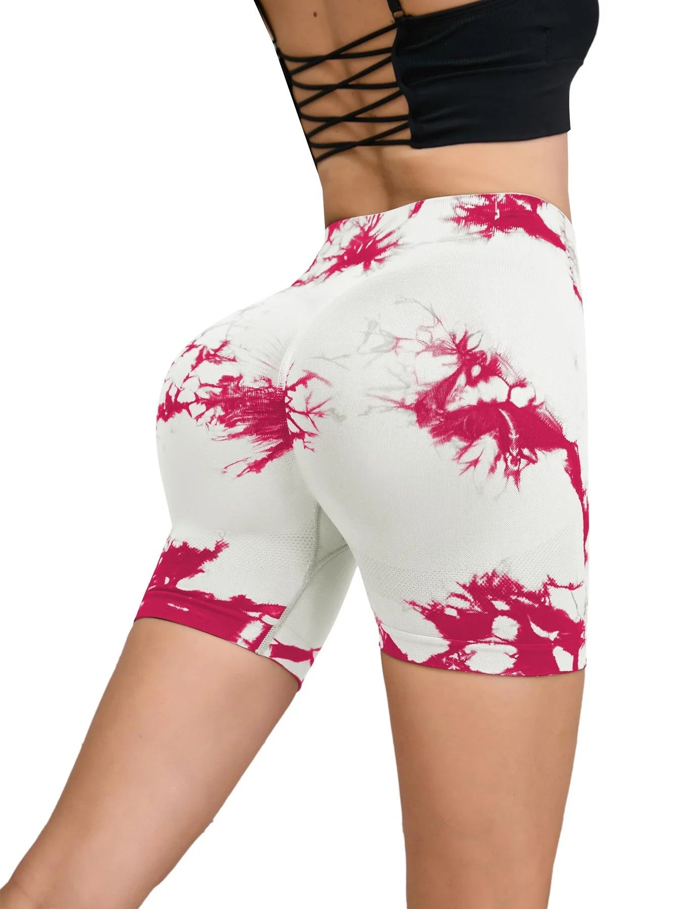 Tie-Dye High Waist Women’s Fitness & Yoga Shorts – Hip-Lifting