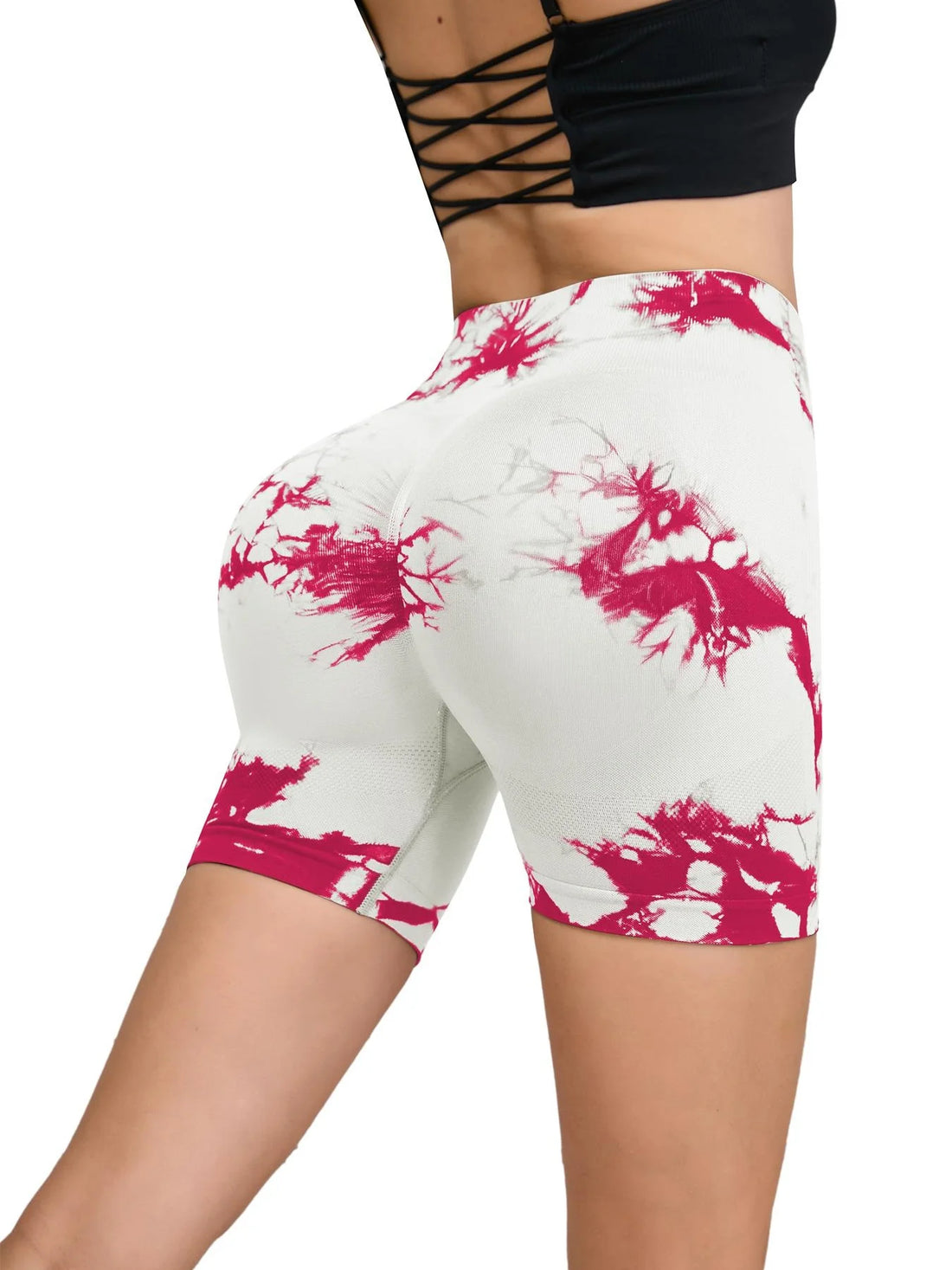 Tie-Dye High Waist Women’s Fitness & Yoga Shorts – Hip-Lifting
