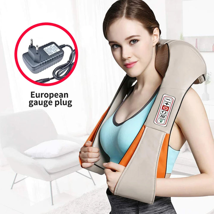 Kneading Shawl Neck and Back Massager – Full Body Home Massage Device