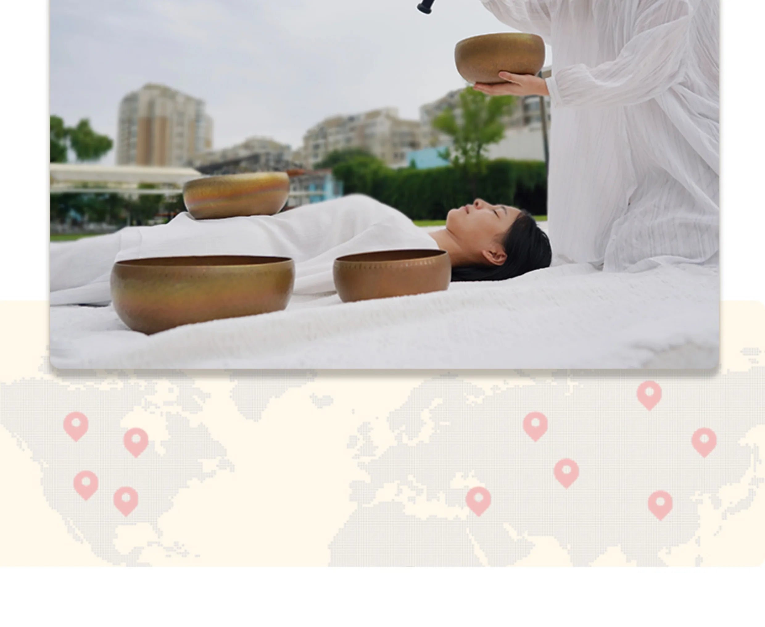 Tibetan Bronze Singing Bowl Set – Handmade Buddhist Sound Healing Bowl with Cushion & Wooden Stick for Meditation & Spiritual Practice