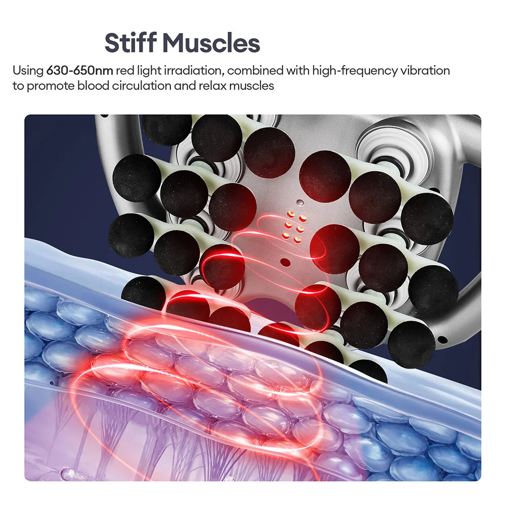 24-Head High-Frequency Massage Gun with 99 Speed Levels