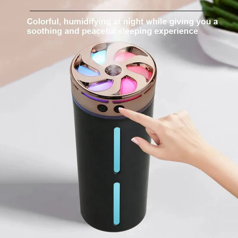 300ml Car Air Humidifier with Night Light & Aroma Diffuser