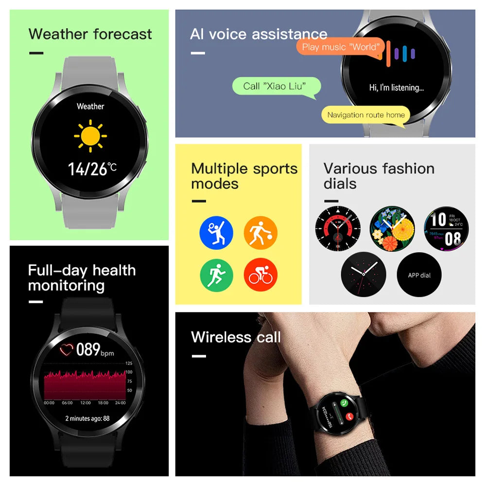Pro Smartwatch 1.32" HD, Bluetooth Call, Health & Fitness Tracker