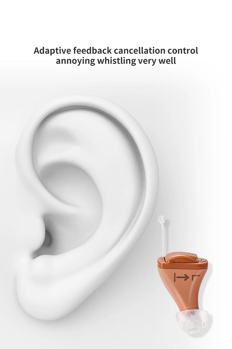 Rexton InoX 5A Invisible ITC CIC Digital Hearing Aid with App Control, 8 Channels