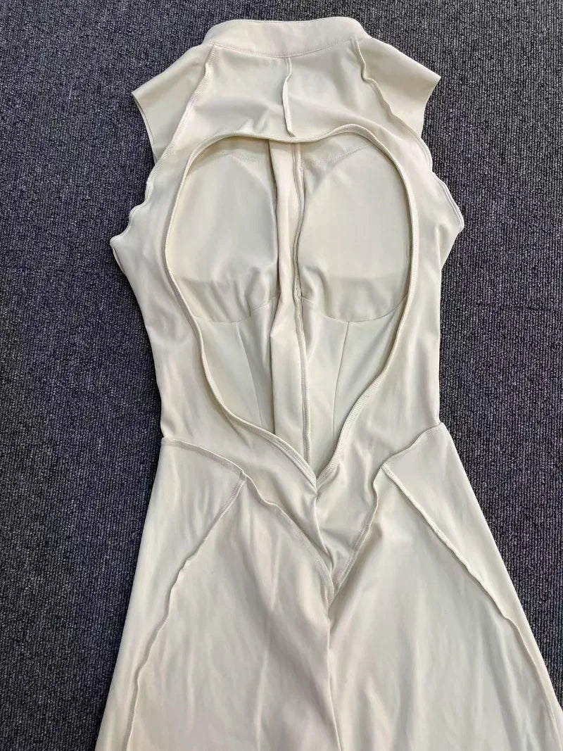 Seamless Yoga Jumpsuit – Women’s Backless Hip-Lifting One-Piece Fitness Bodysuit with Zipper for Gym & Workout