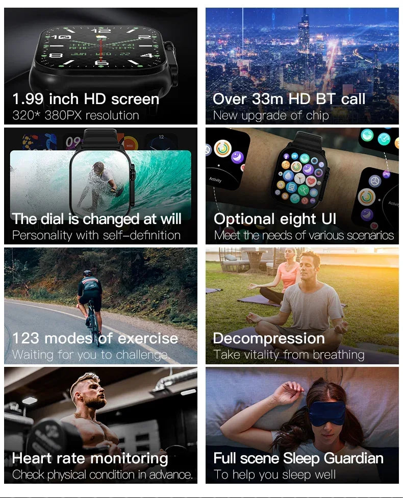 T900 Ultra 2 Smartwatch Men 49mm AMOLED NFC Waterproof