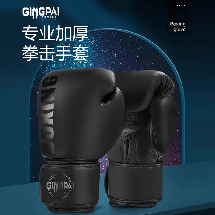 High-Quality PU Leather Boxing Gloves – 6/8/10/12oz Muay Thai, MMA, Free Fight & Sandbag Training Gloves for Men and Women