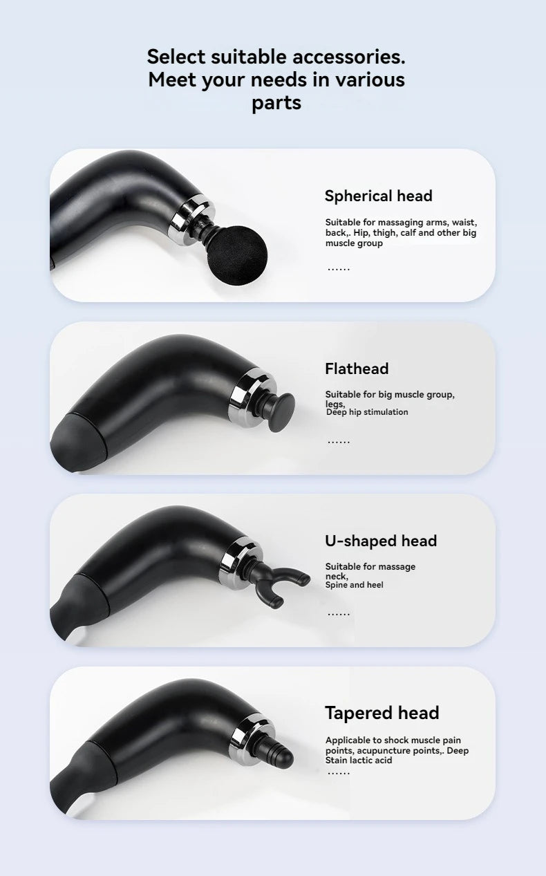 Smart Massage Gun – Rechargeable Handheld Electric Massager Hammer for Back & Full Body Relaxation