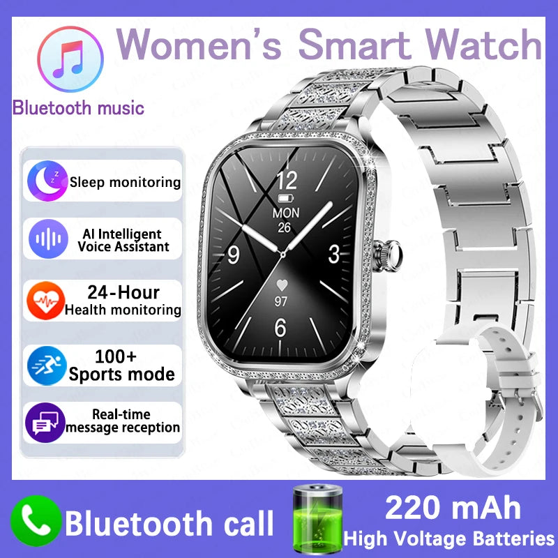 Women’s Smartwatch – Heart Rate, Blood Pressure, Music & BT Calling