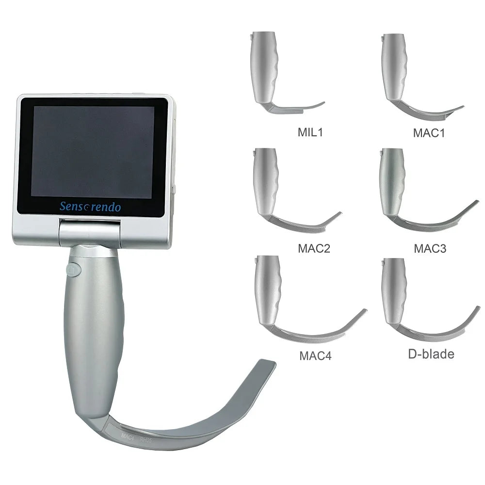 " Digital Video Laryngoscope – Touchscreen Anesthesia Scope with Reusable Blades