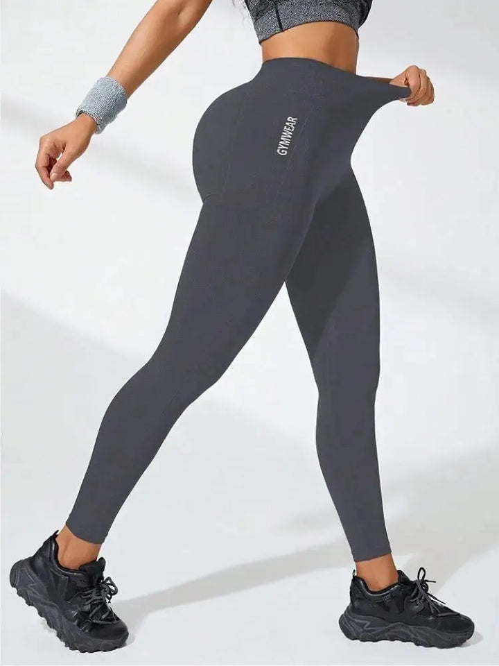 Seamless High Waisted Yoga Pants – Peach Hip Lifting Leggings