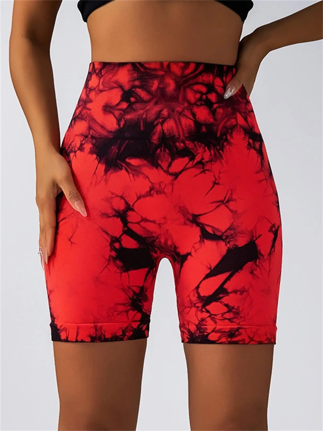 Tie-Dye High Waist Women’s Fitness & Yoga Shorts – Hip-Lifting