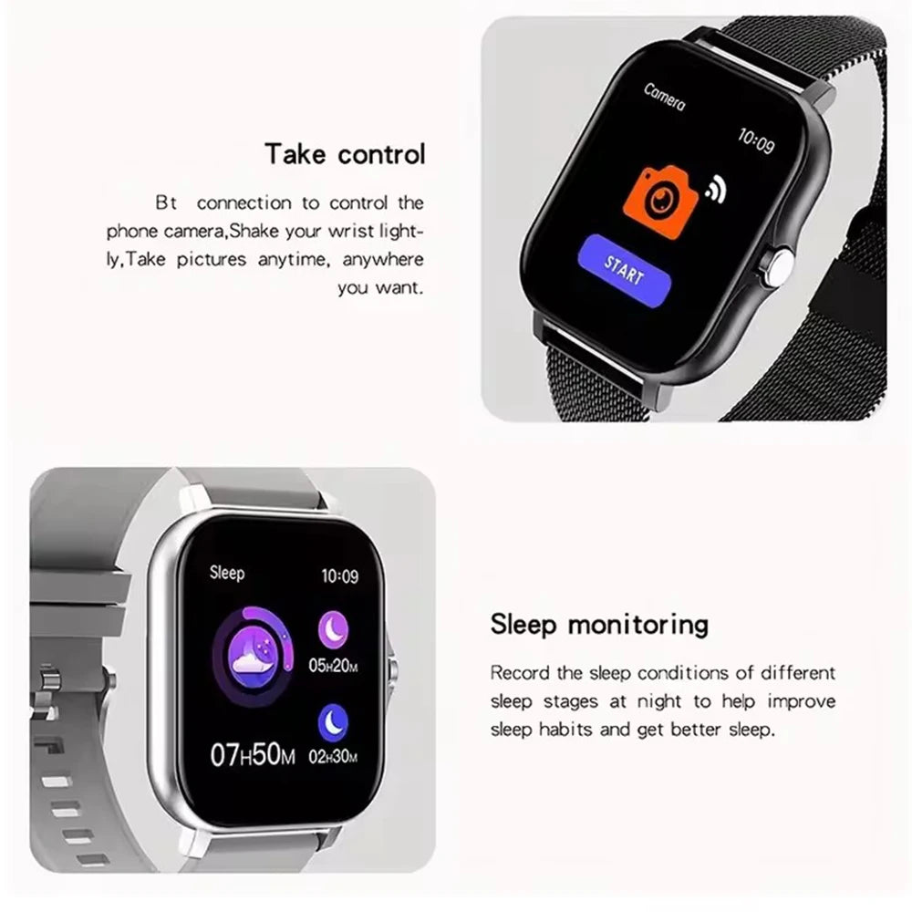 Smartwatch with Bluetooth Call, Health Monitoring, 1.44" Color Screen