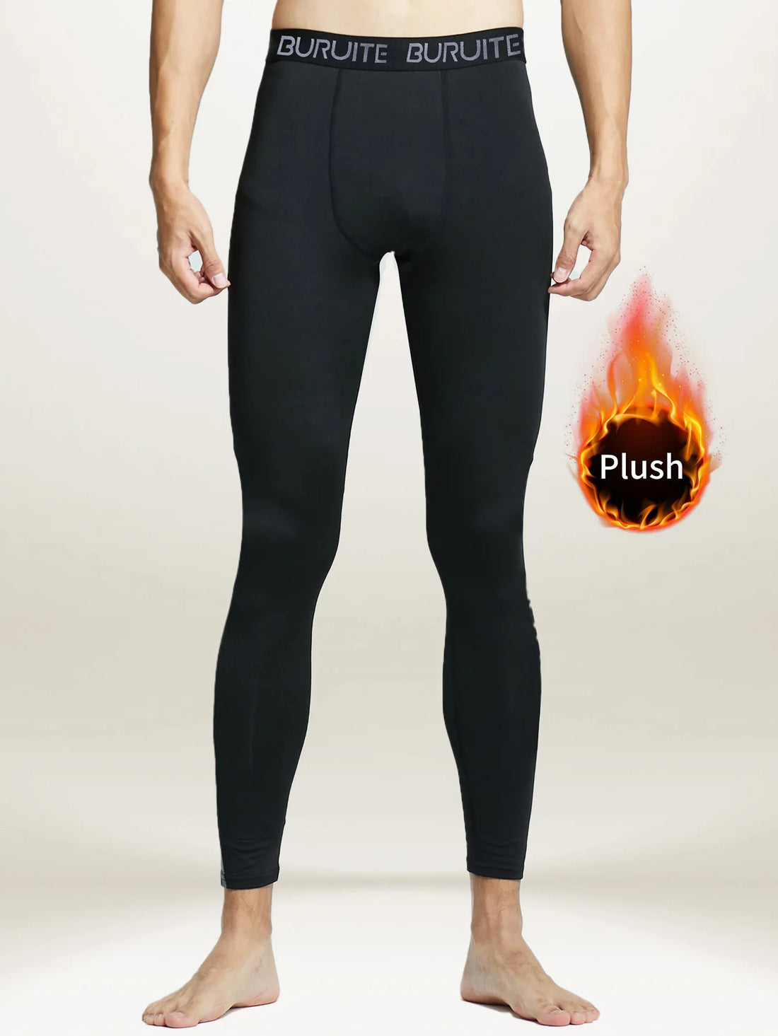 Men’s Plush Warm Pants – Winter Slim Fit Thermal Bottoms