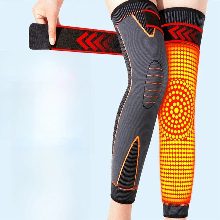 Pair Non-Slip Elastic Knee Pads – Long Leg Sleeve Bandage, Pressurized Support for Running, Sports, Warmth & Protection