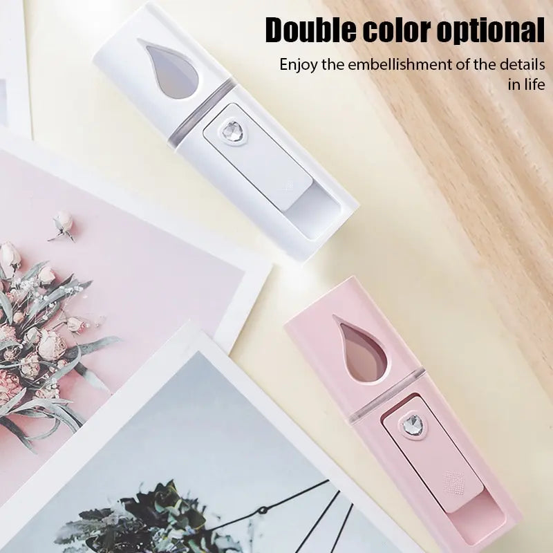 Mini Nano Mist Sprayer – USB Rechargeable Facial Humidifier & Steamer